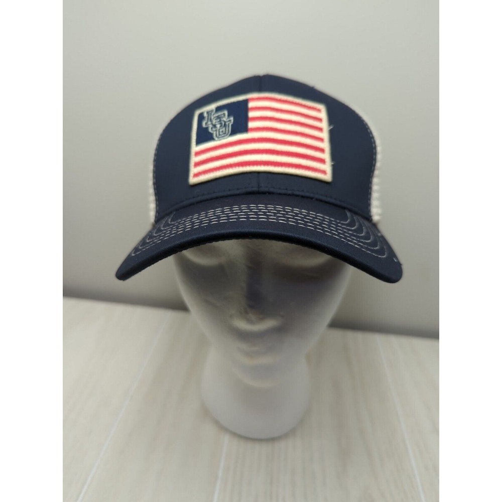 LUS USA flag mesh blue‎ white Snapback Cap Hat Top of the world USED